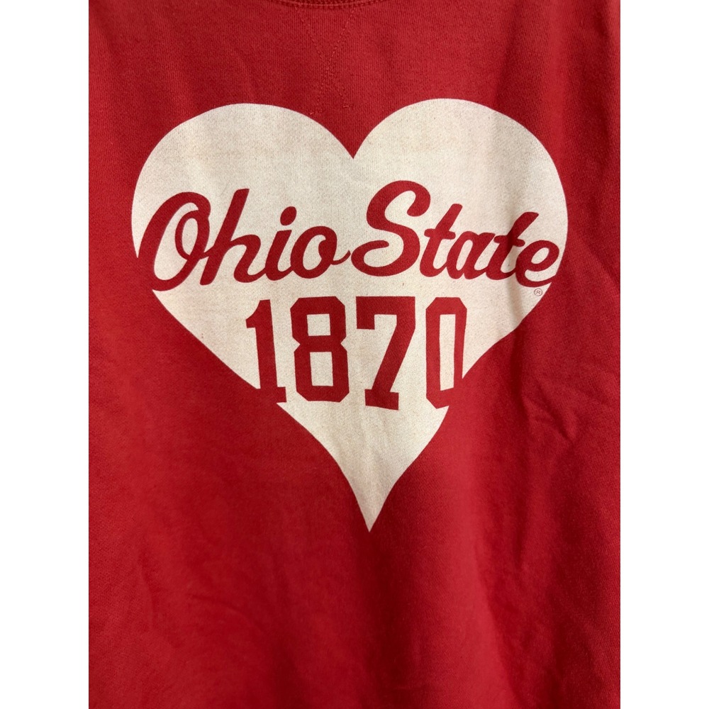 Ohio State University 1870 Sweatshirt 2XL‎ Red Graphic Sporty Athletic Preppy - Picture 3 of 8